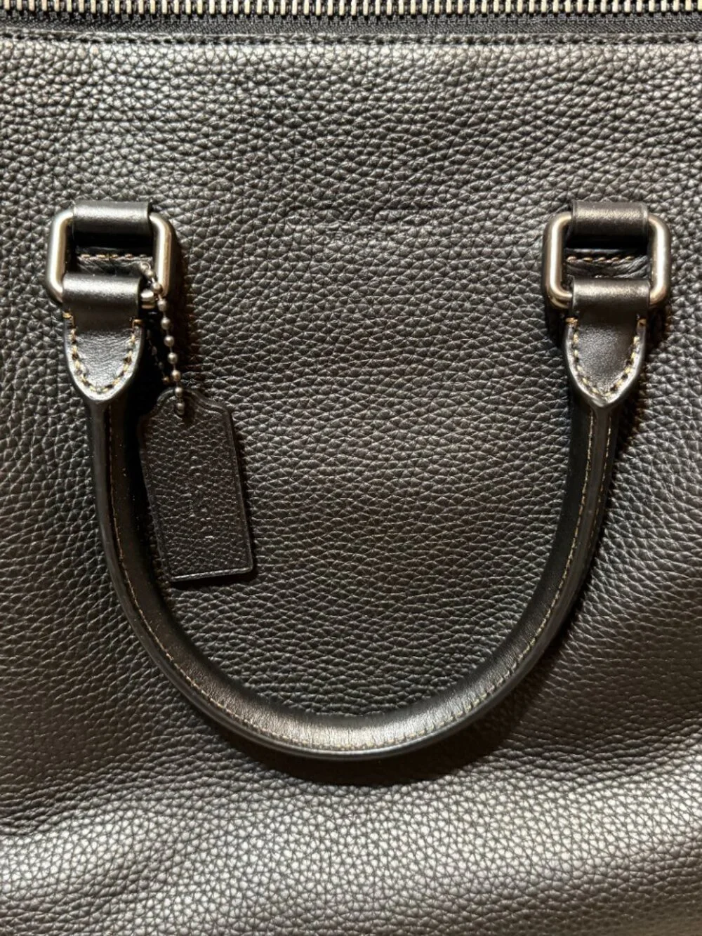Coach Black Gotham Folio Bag Soft Polished Pebble Leather Briefcase C0243